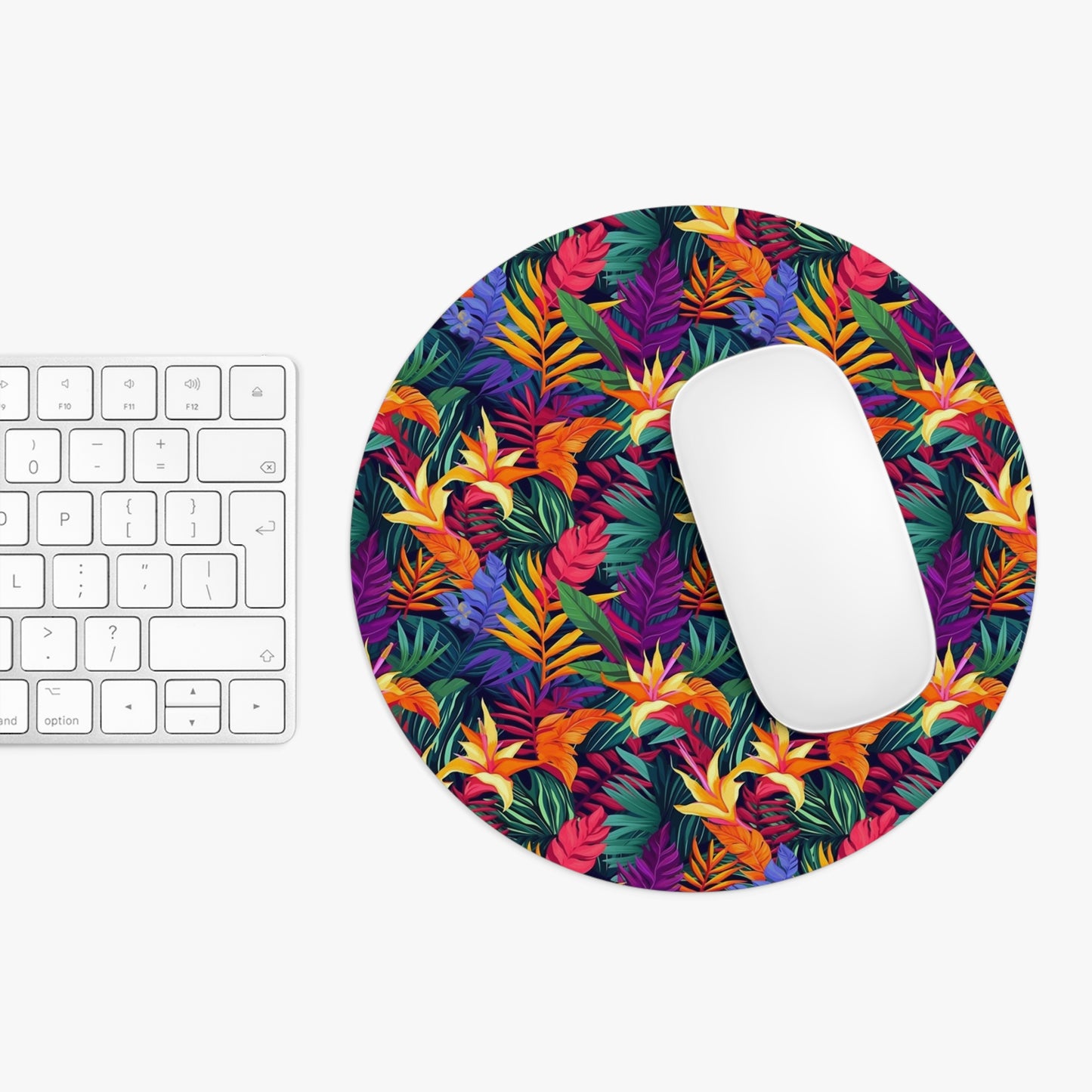 Tropicolor Bliss Round Mouse Pad