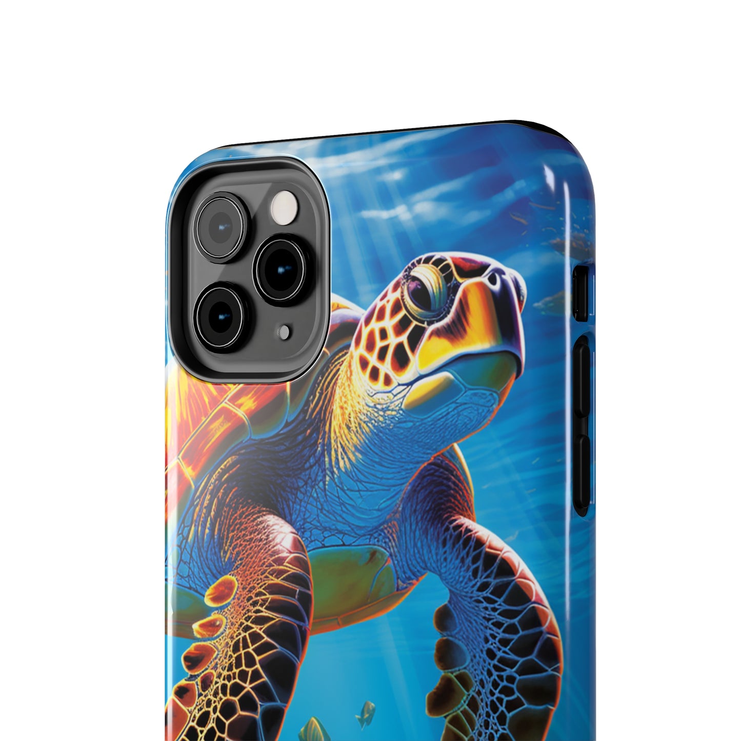 Serene Depths: A Majestic Sea Turtle Journey - Tough iPhone Cases