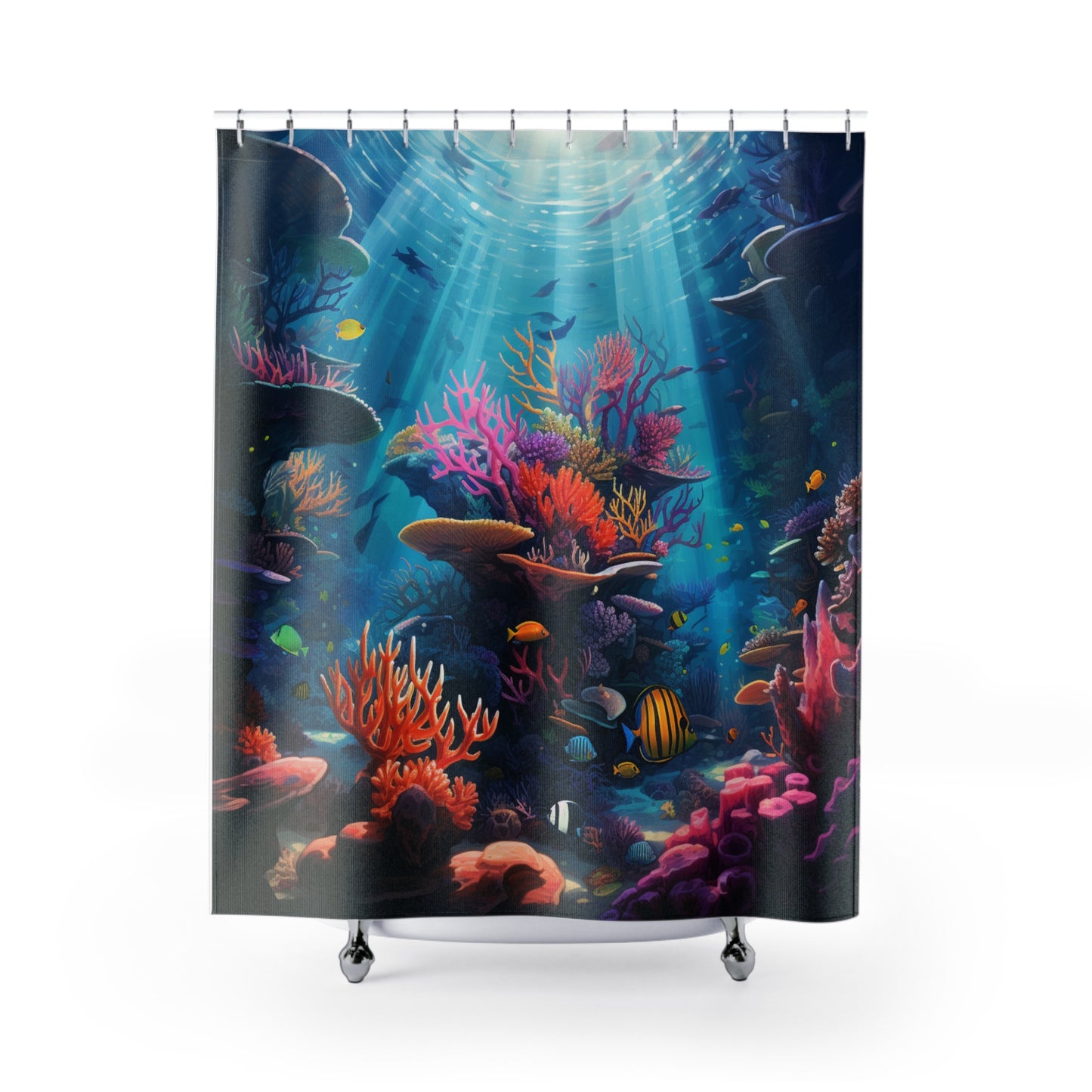 Oceanic Serenity: Deep Sea Delights Shower Curtains