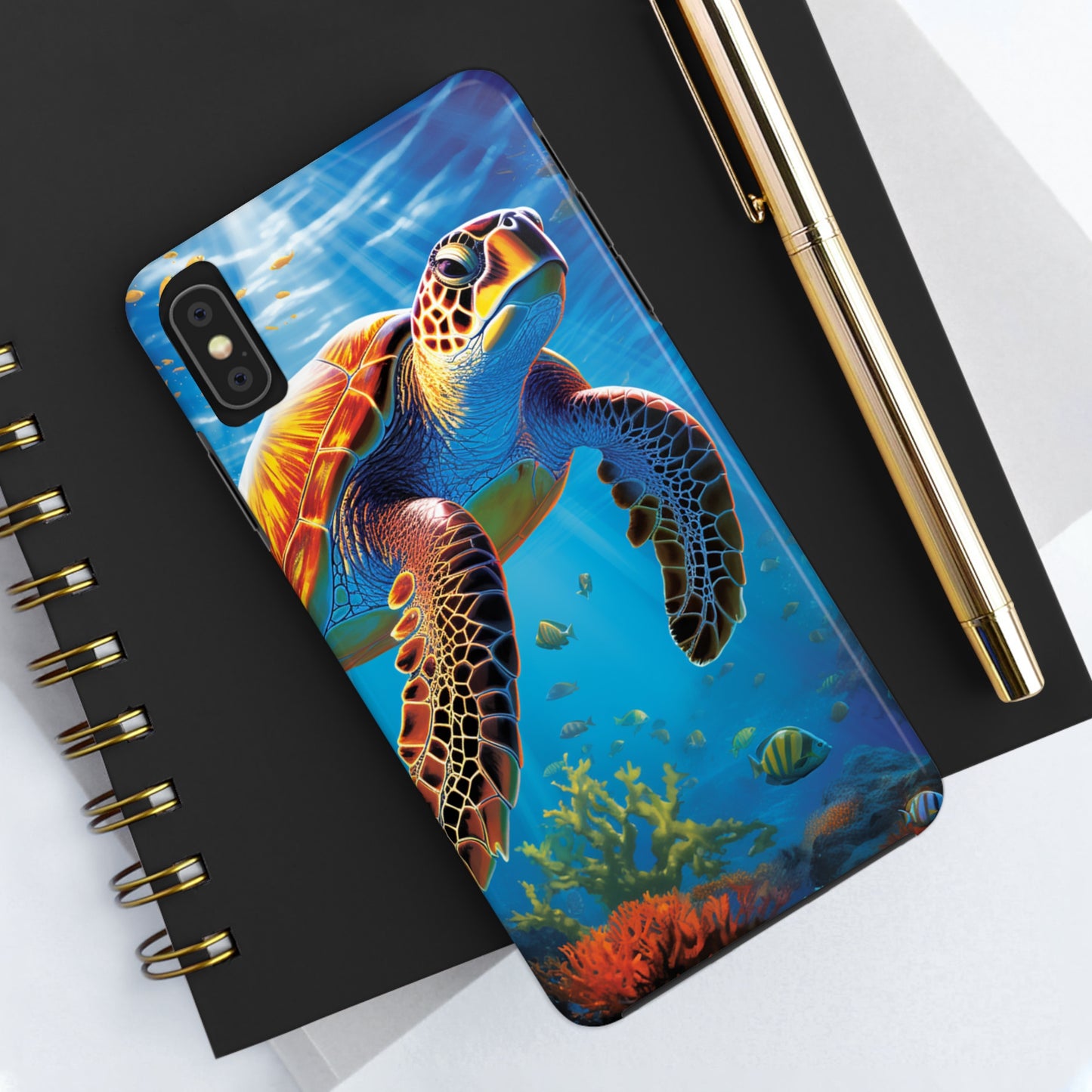 Serene Depths: A Majestic Sea Turtle Journey - Phone  Tough Cases