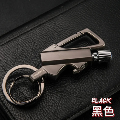 Metal Keychain Wilderness Survival Lighter 10,000 Uses Kerosene Lighter Men's Gift Fun Gadget