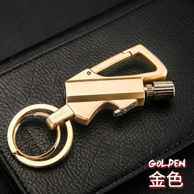 Metal Keychain Wilderness Survival Lighter 10,000 Uses Kerosene Lighter Men's Gift Fun Gadget