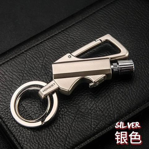 Metal Keychain Wilderness Survival Lighter 10,000 Uses Kerosene Lighter Men's Gift Fun Gadget
