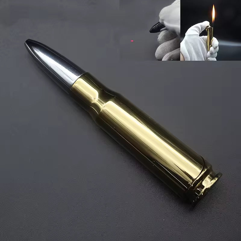 Metal Novelty Refillable Bullet Grinding Wheel Keychain Kerosine Lighter Portable Retro Smoking Accessories Gadgets For Men
