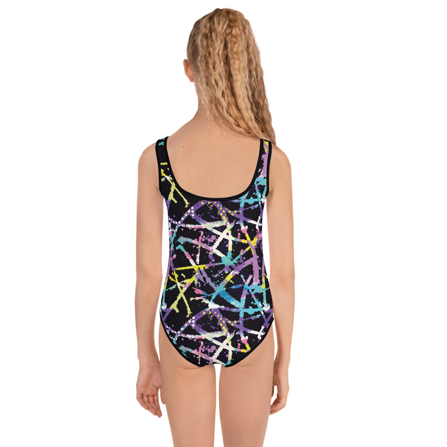 Love Heart All-Over Print Kids Swimsuit