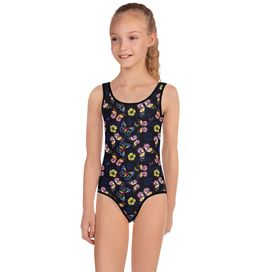 Butterfly All-Over Print Kids Swimsuit