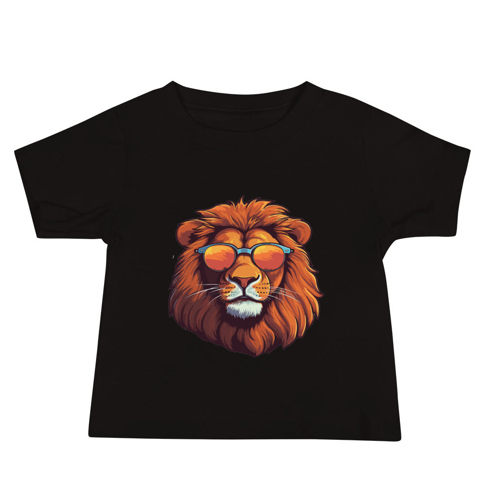 Lion with Sunglasses Baby Jersey Short Sleeve Tee