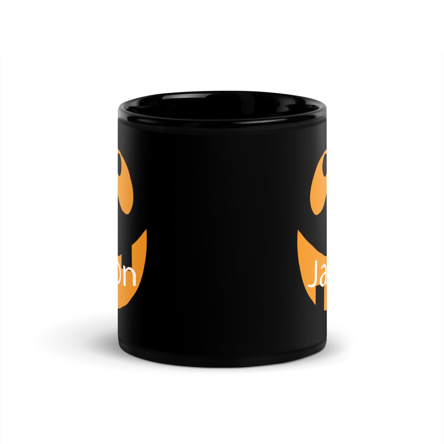 Jack-o'-Lantern Personalized Black Glossy Mug