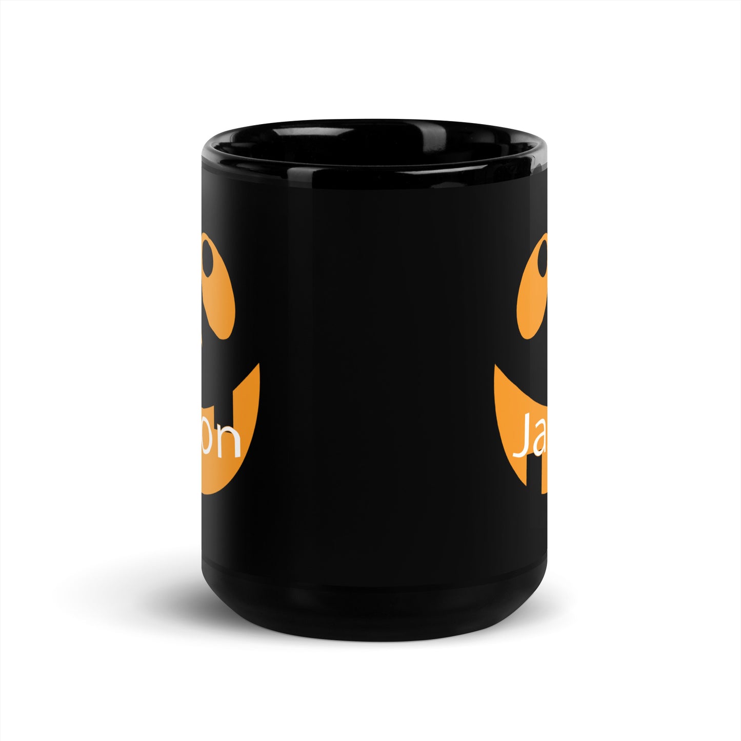 Jack-o'-Lantern Personalized Black Glossy Mug