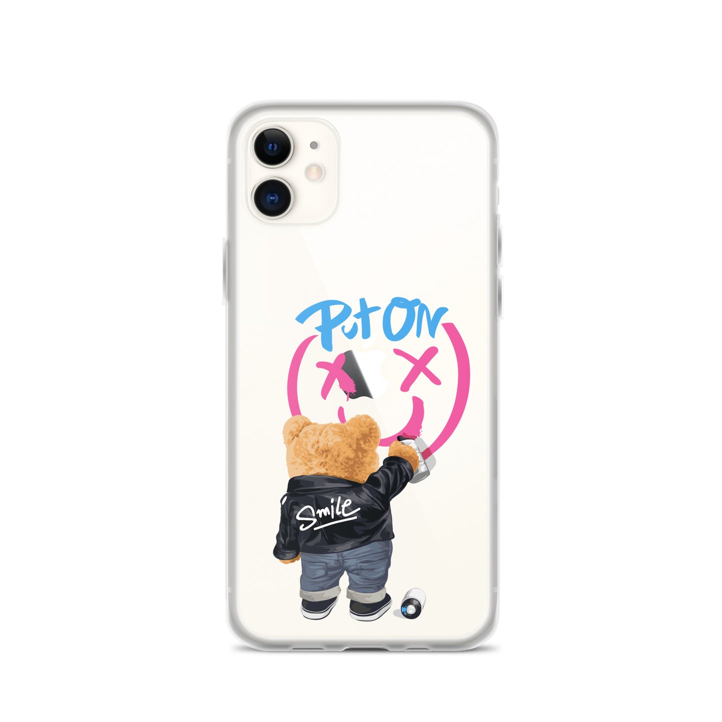 Put on Smile Bear Street Clear Case for iPhone®