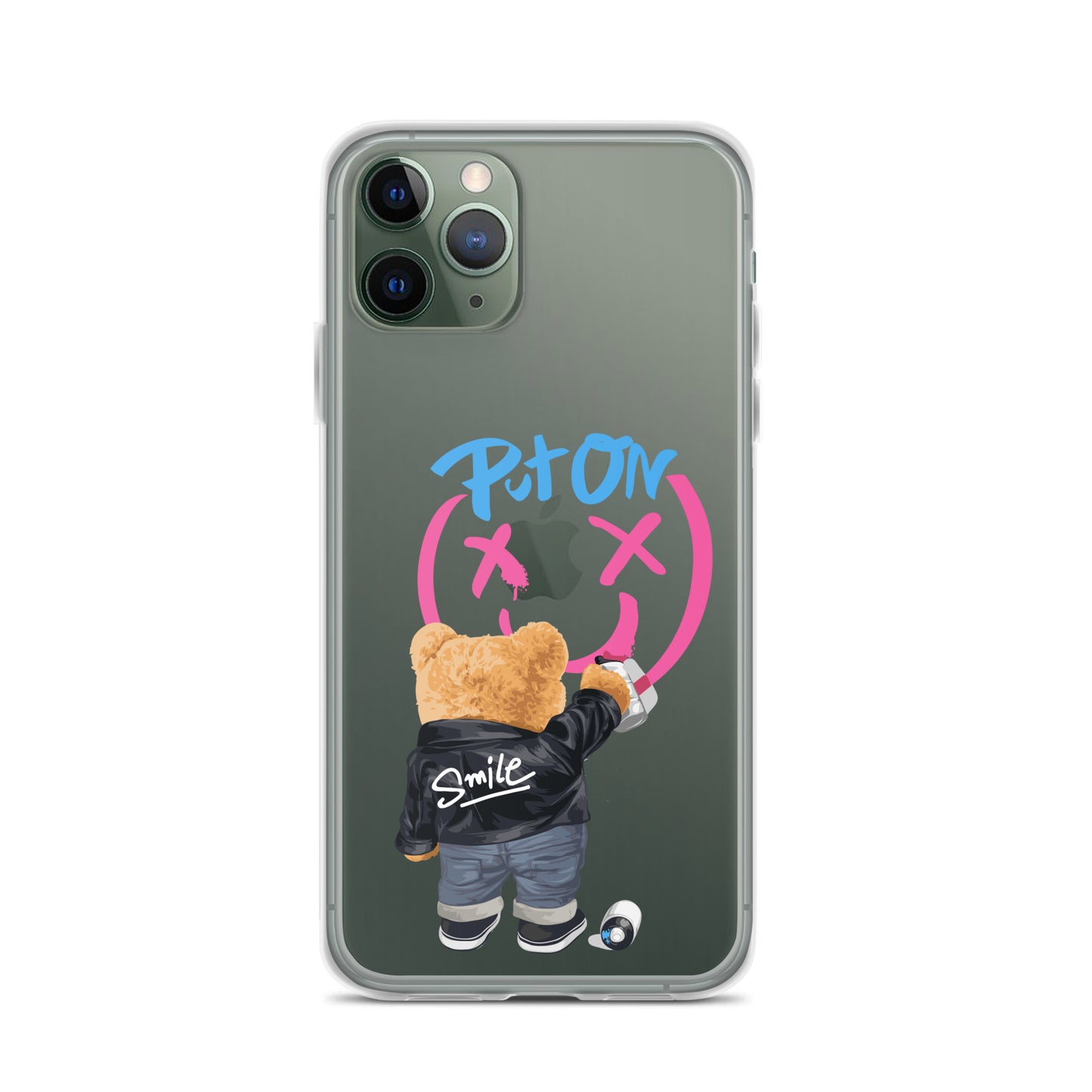 Put on Smile Bear Street Clear Case for iPhone®