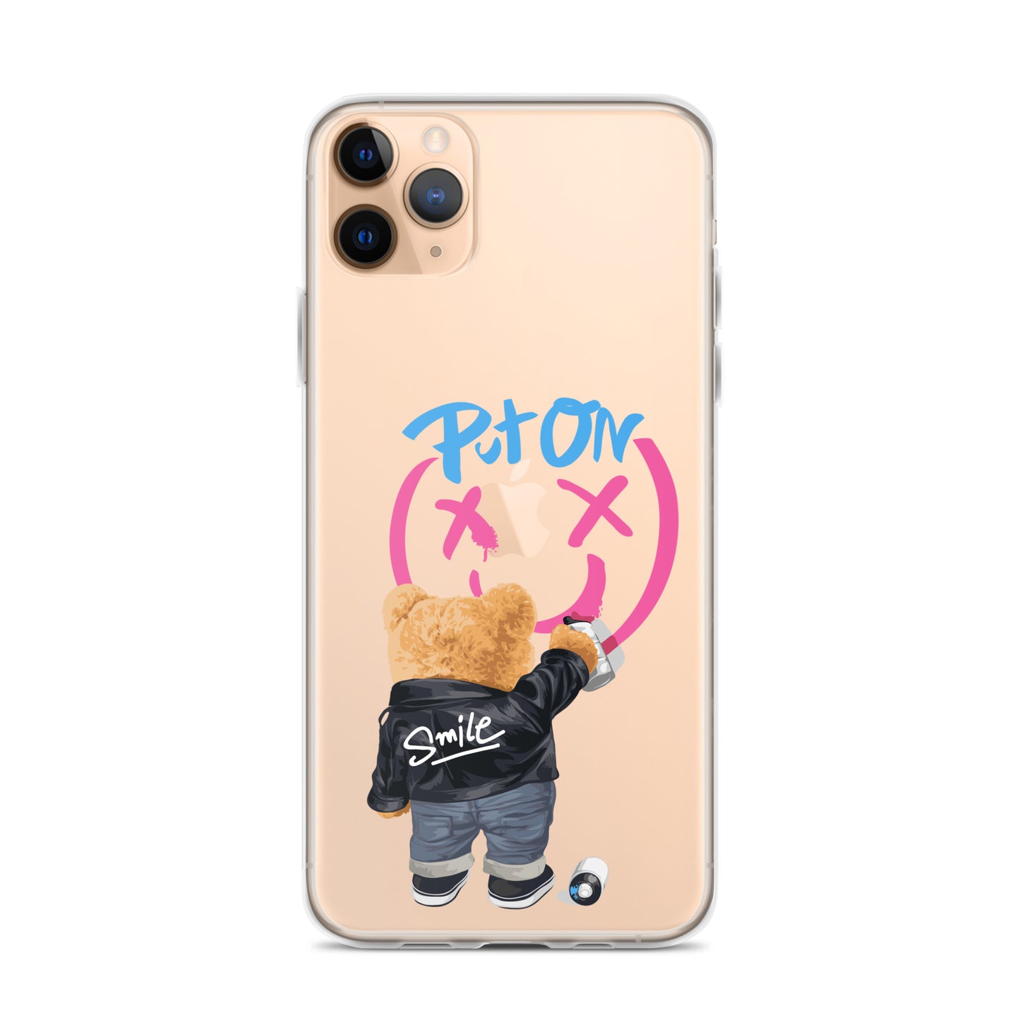 Put on Smile Bear Street Clear Case for iPhone®