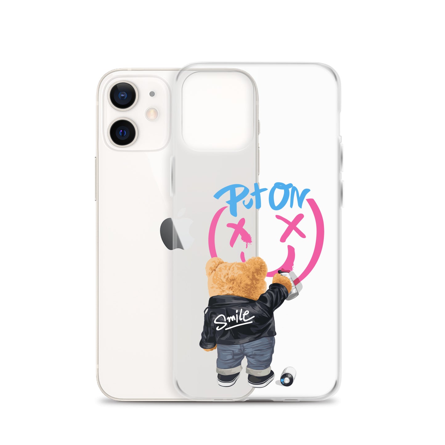 Put on Smile Bear Street Clear Case for iPhone®