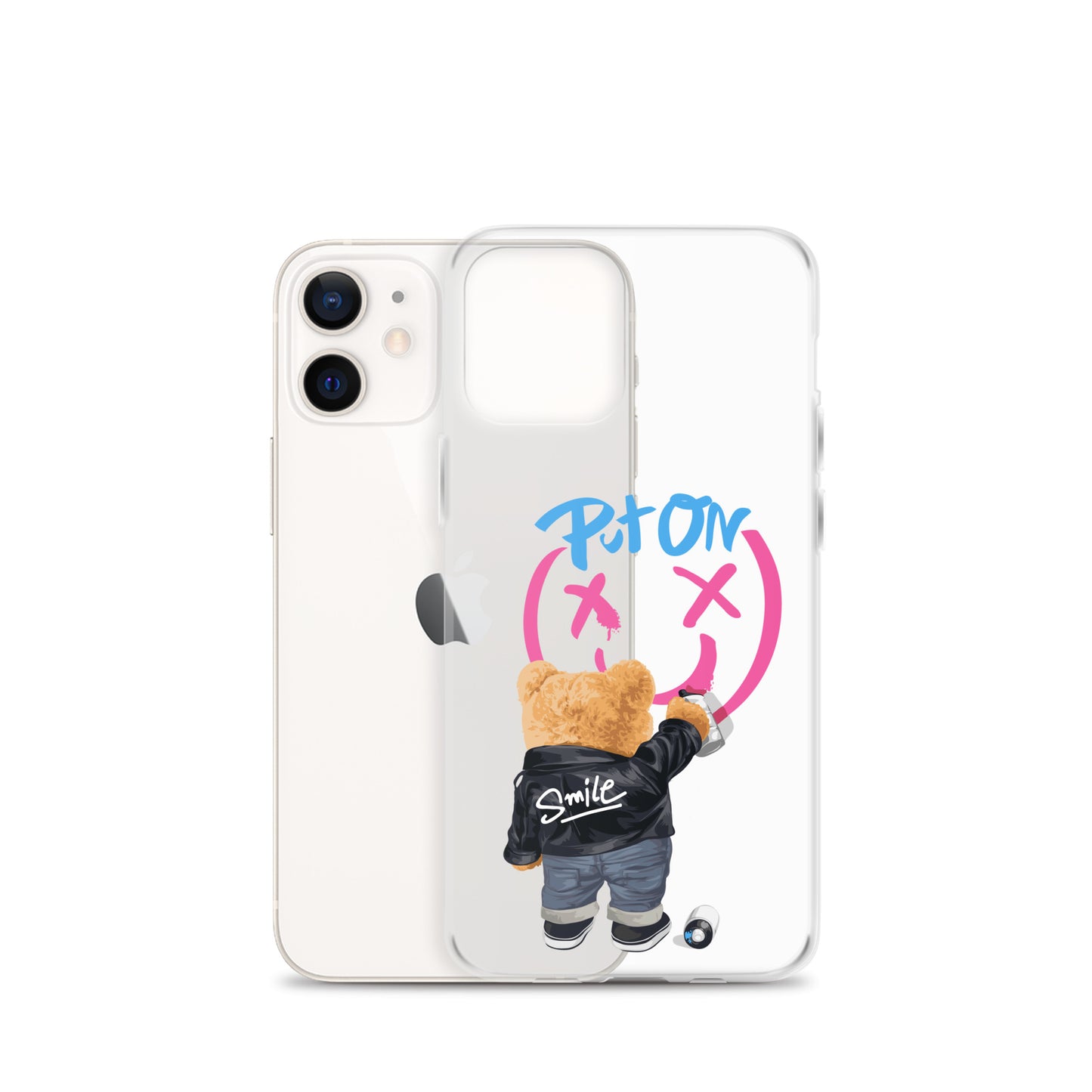 Put on Smile Bear Street Clear Case for iPhone®