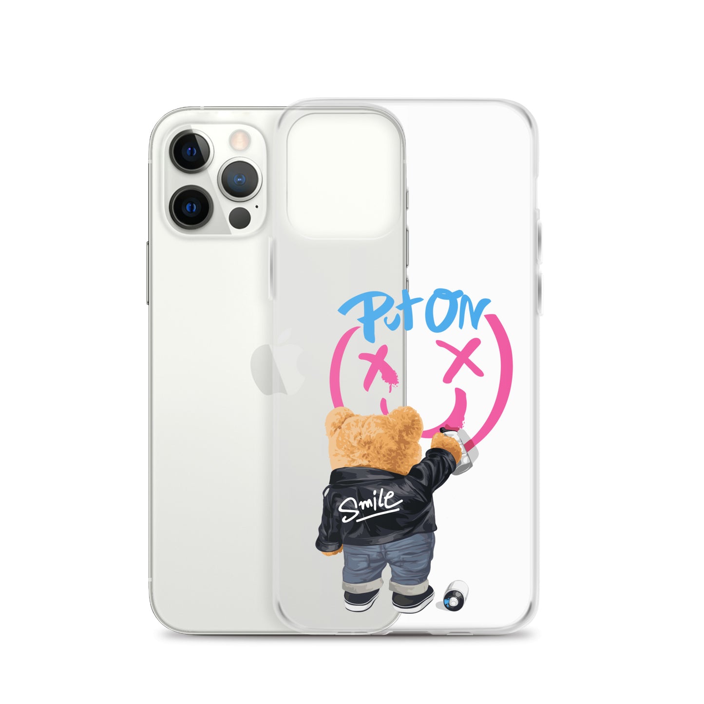 Put on Smile Bear Street Clear Case for iPhone®