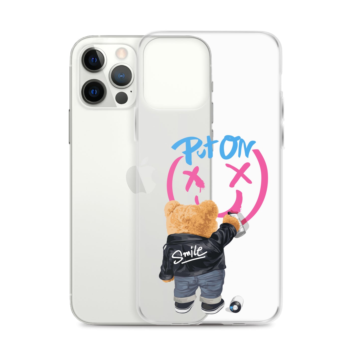 Put on Smile Bear Street Clear Case for iPhone®