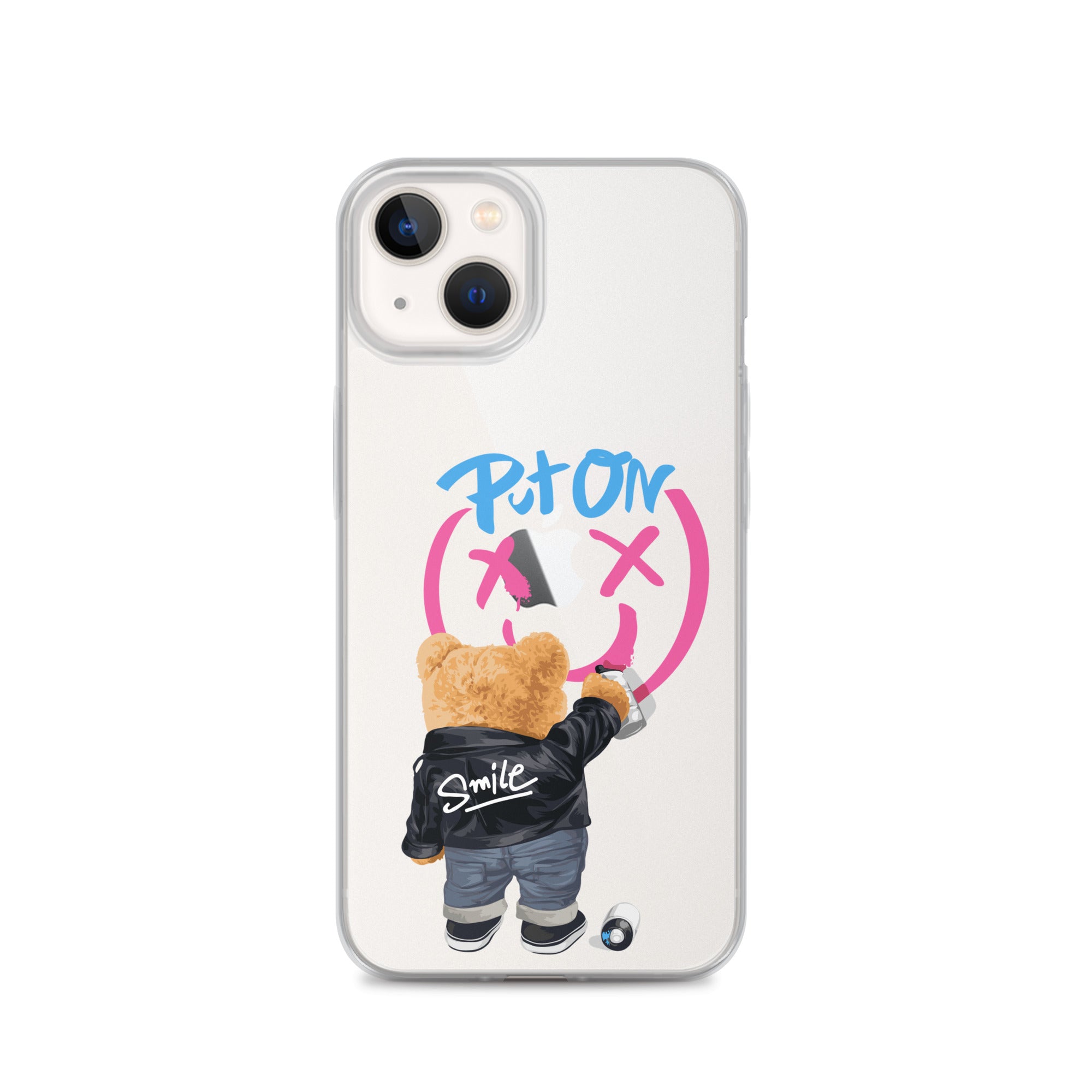 Put on Smile Bear Street Clear Case for iPhone®