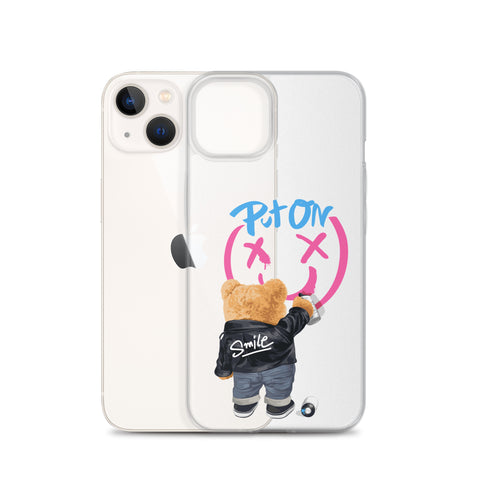 Put on Smile Bear Street Clear Case for iPhone®