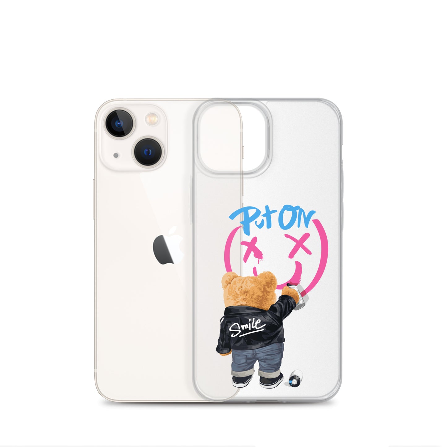 Put on Smile Bear Street Clear Case for iPhone®