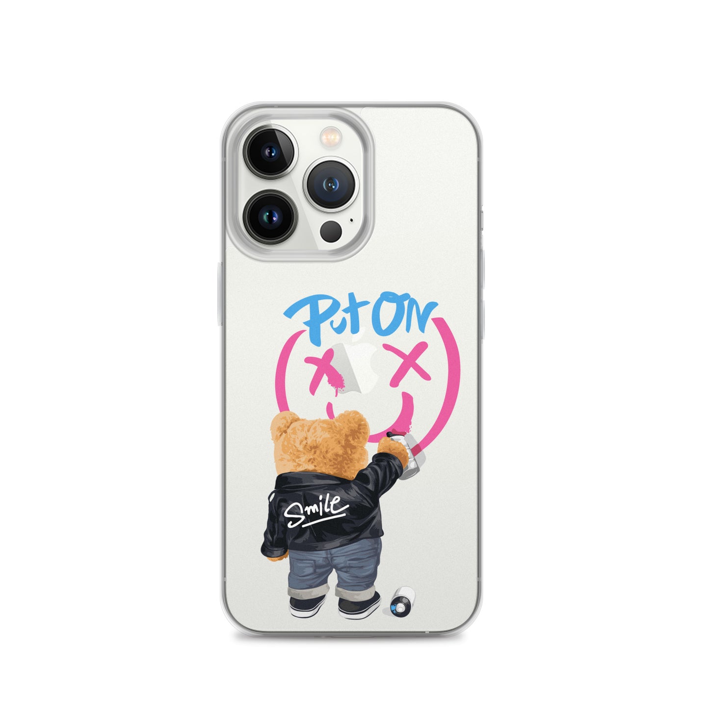 Put on Smile Bear Street Clear Case for iPhone®