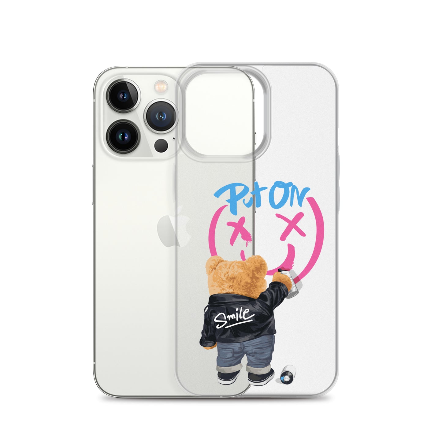 Put on Smile Bear Street Clear Case for iPhone®