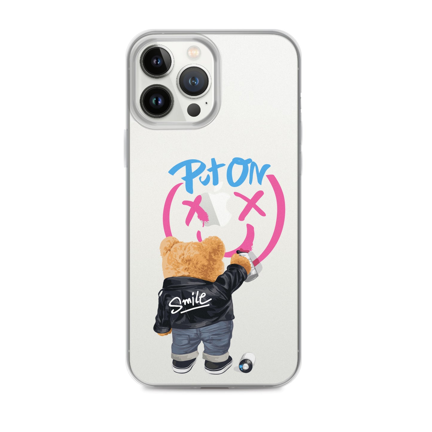 Put on Smile Bear Street Clear Case for iPhone®