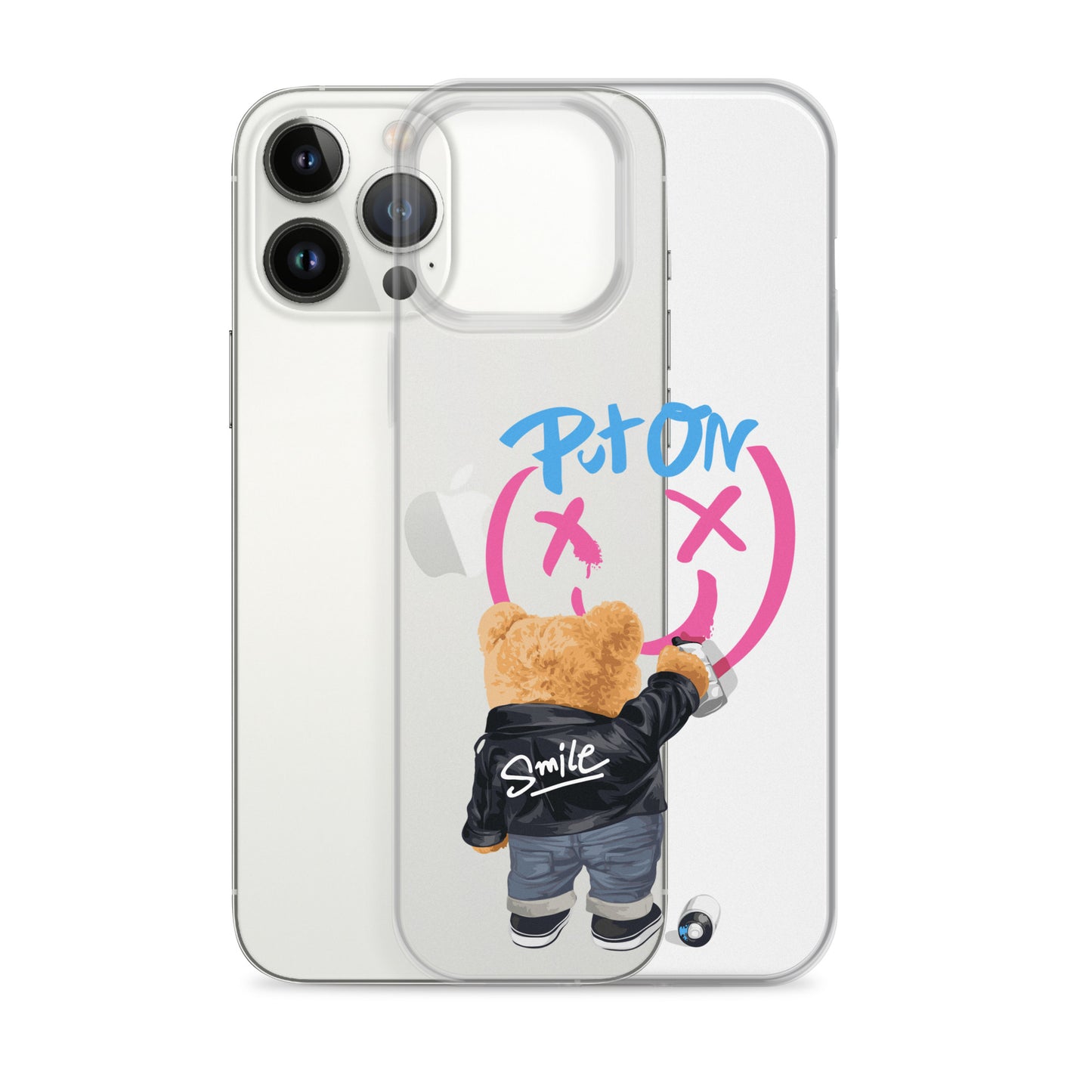 Put on Smile Bear Street Clear Case for iPhone®