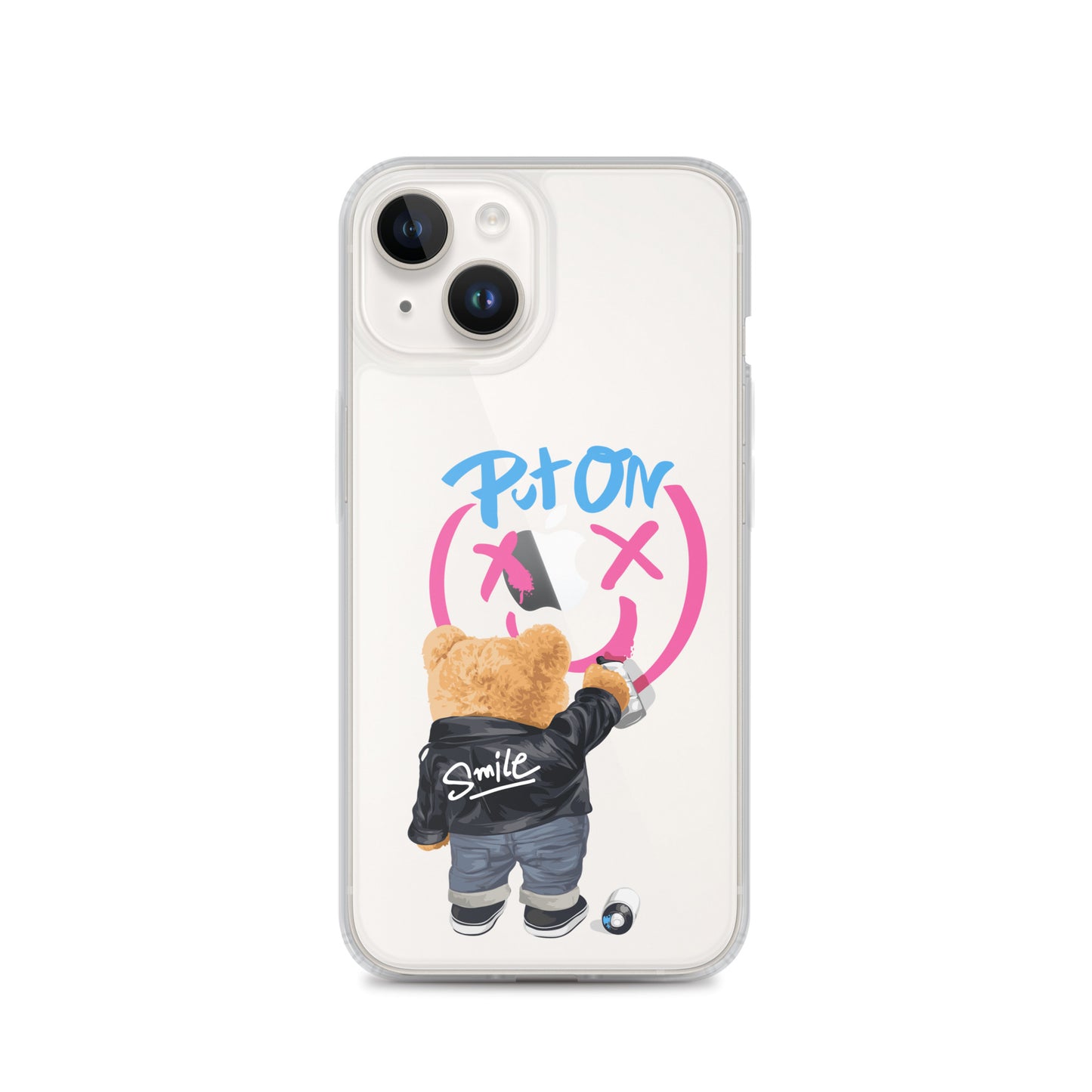 Put on Smile Bear Street Clear Case for iPhone®