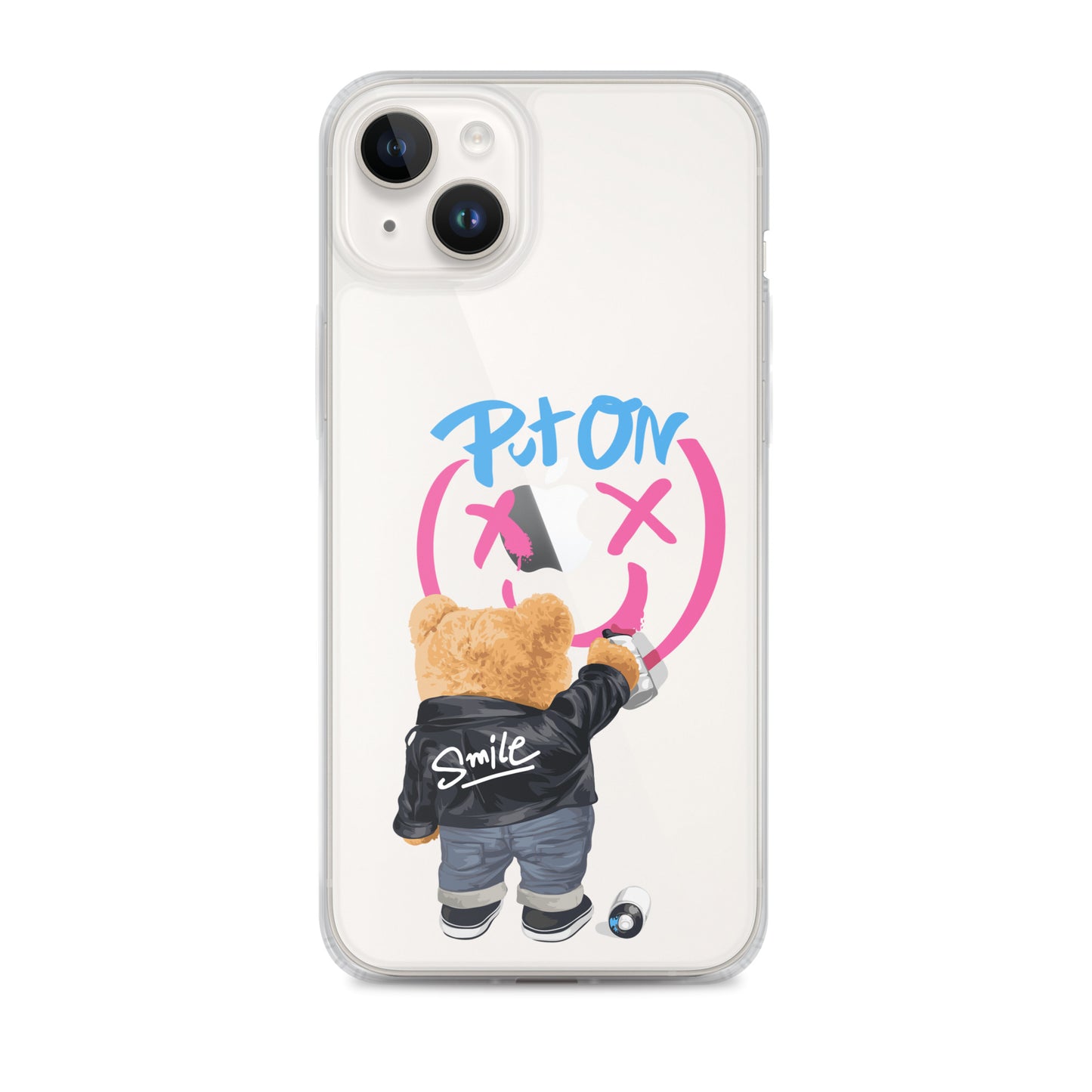 Put on Smile Bear Street Clear Case for iPhone®