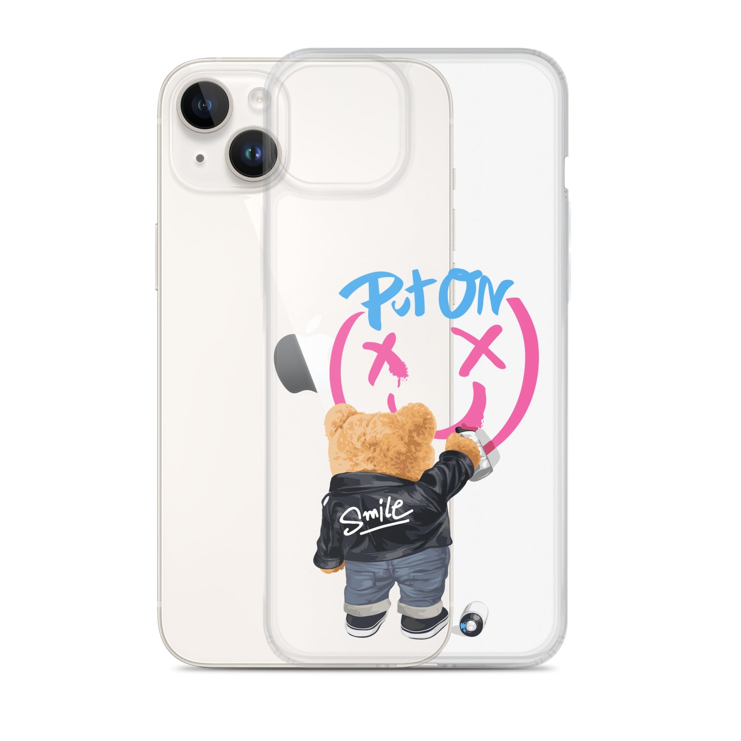 Put on Smile Bear Street Clear Case for iPhone®