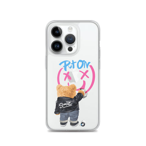 Put on Smile Bear Street Clear Case for iPhone®