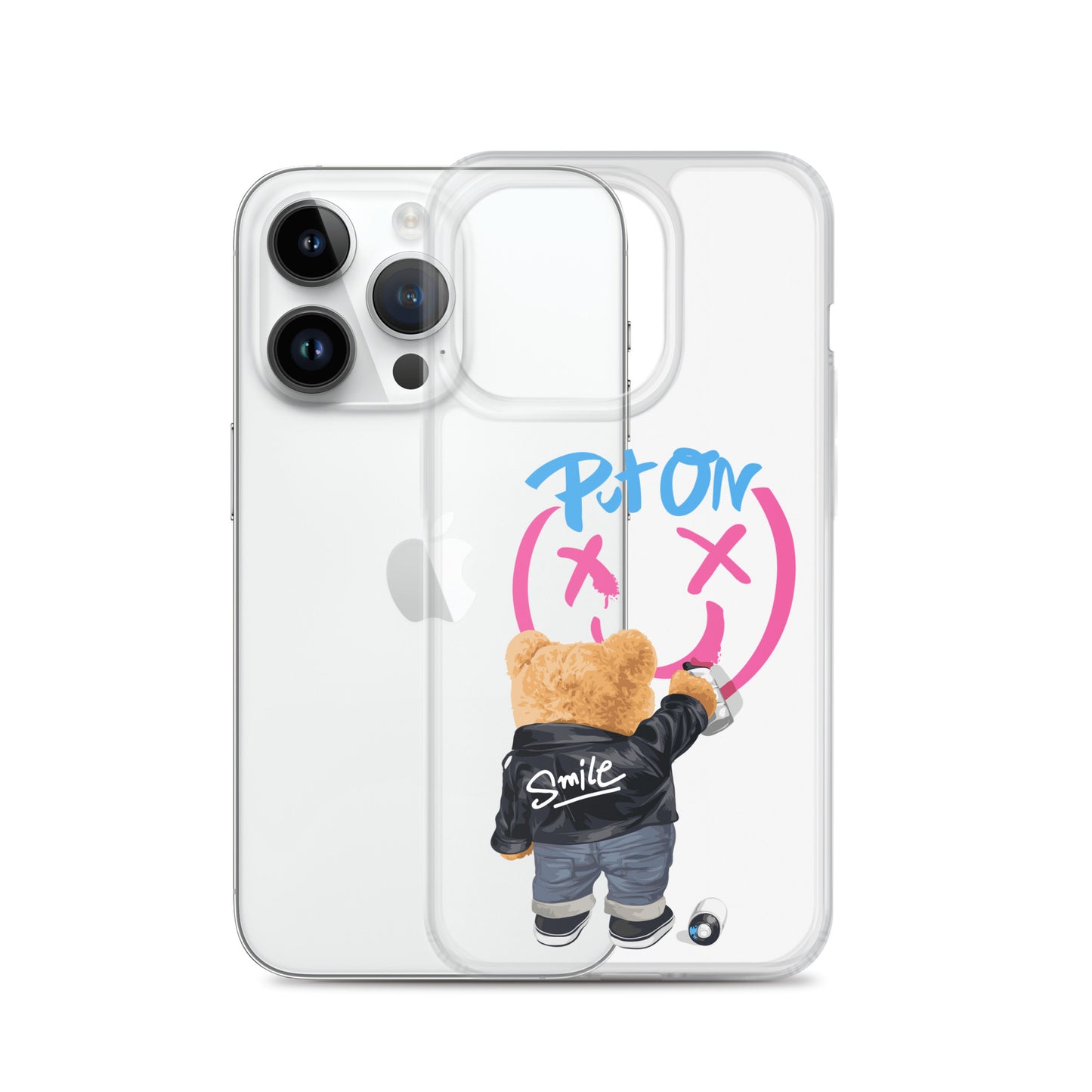 Put on Smile Bear Street Clear Case for iPhone®