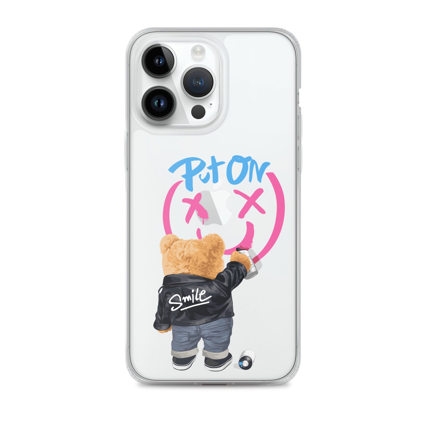 Put on Smile Bear Street Clear Case for iPhone®