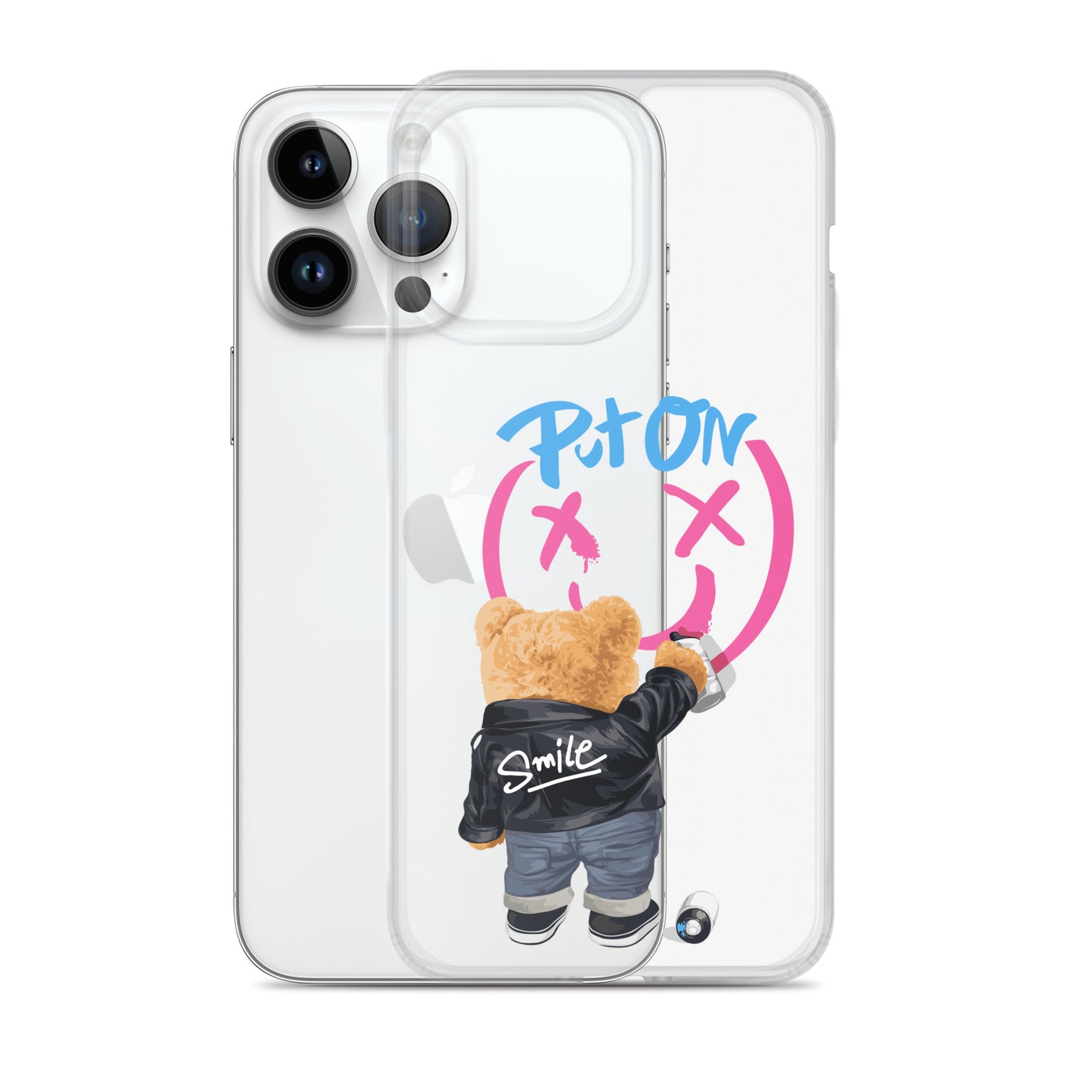 Put on Smile Bear Street Clear Case for iPhone®