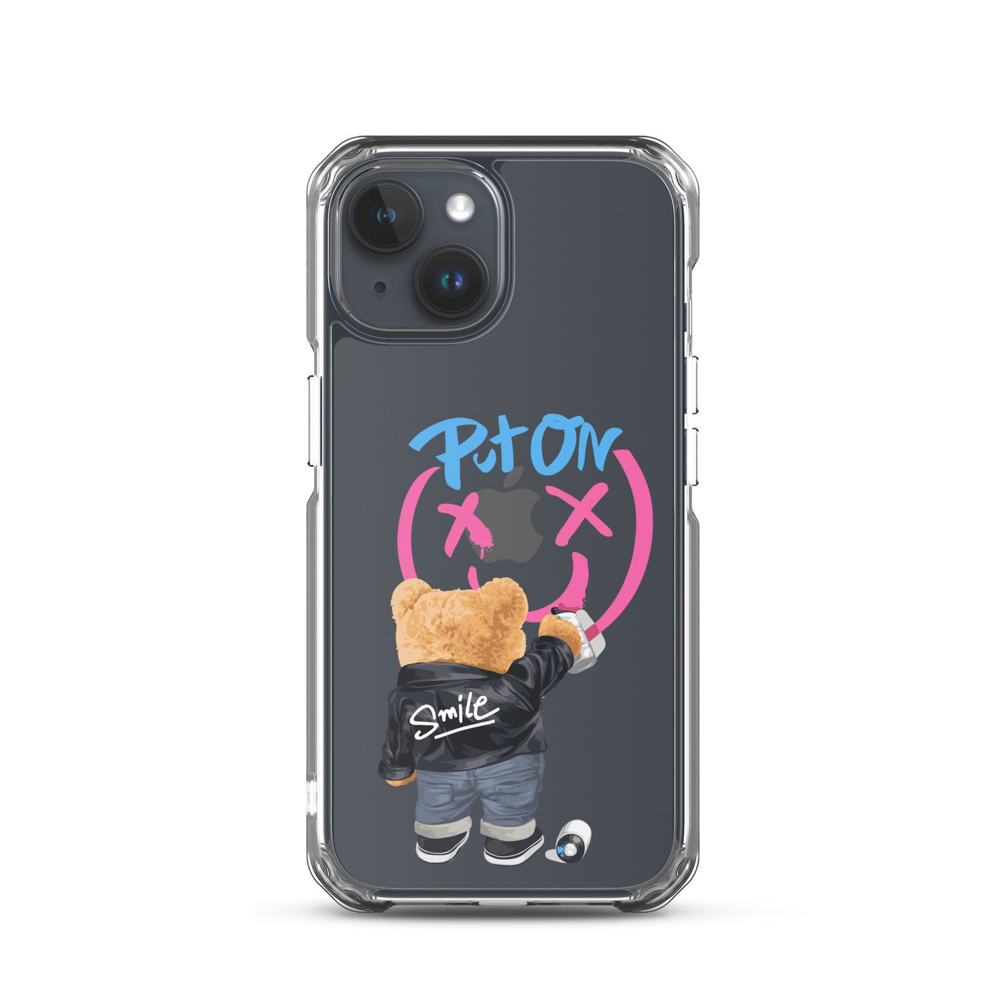 Put on Smile Bear Street Clear Case for iPhone®