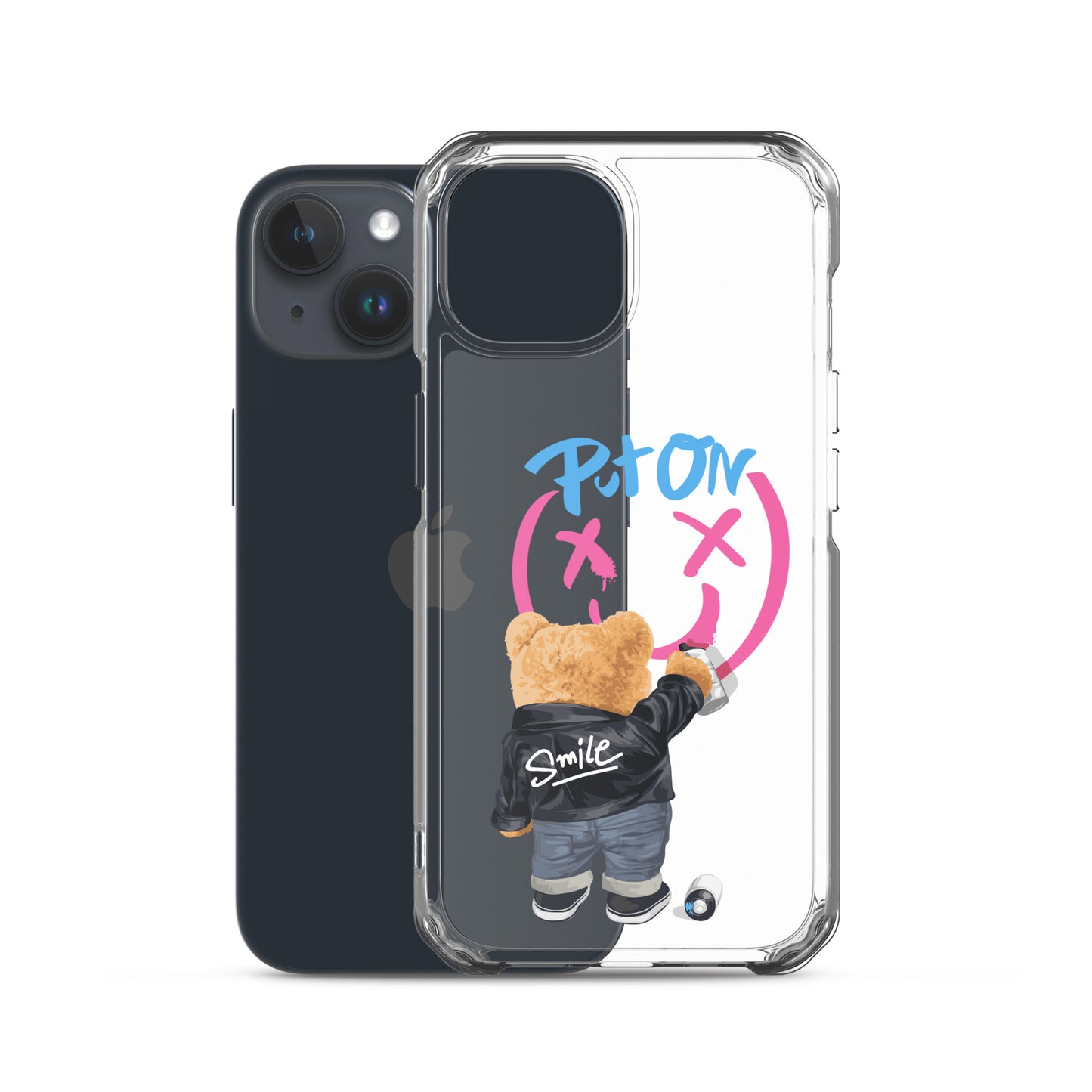 Put on Smile Bear Street Clear Case for iPhone®