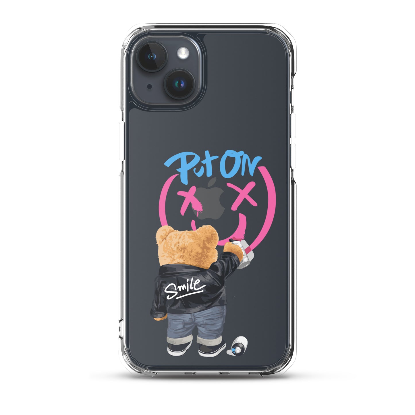 Put on Smile Bear Street Clear Case for iPhone®