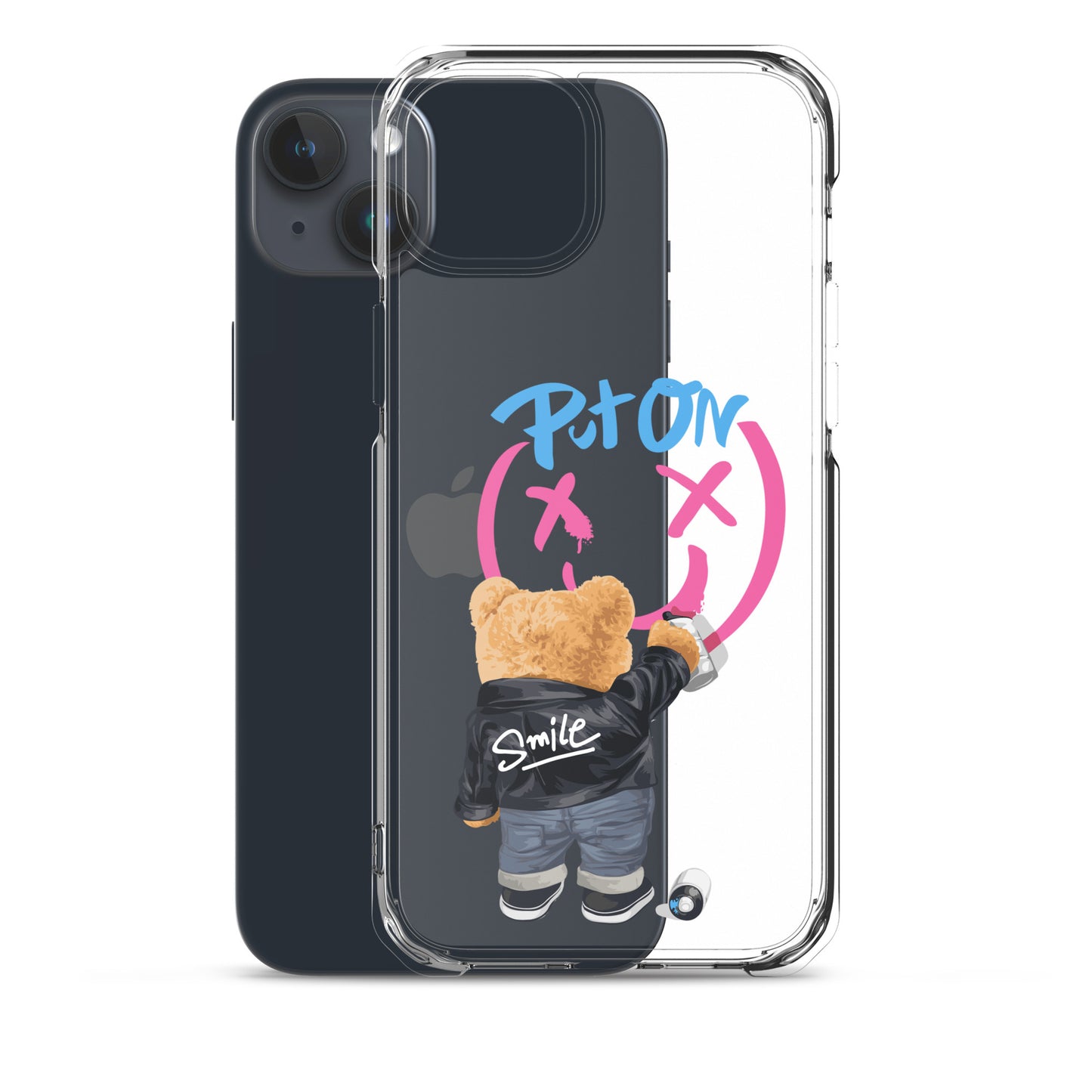 Put on Smile Bear Street Clear Case for iPhone®