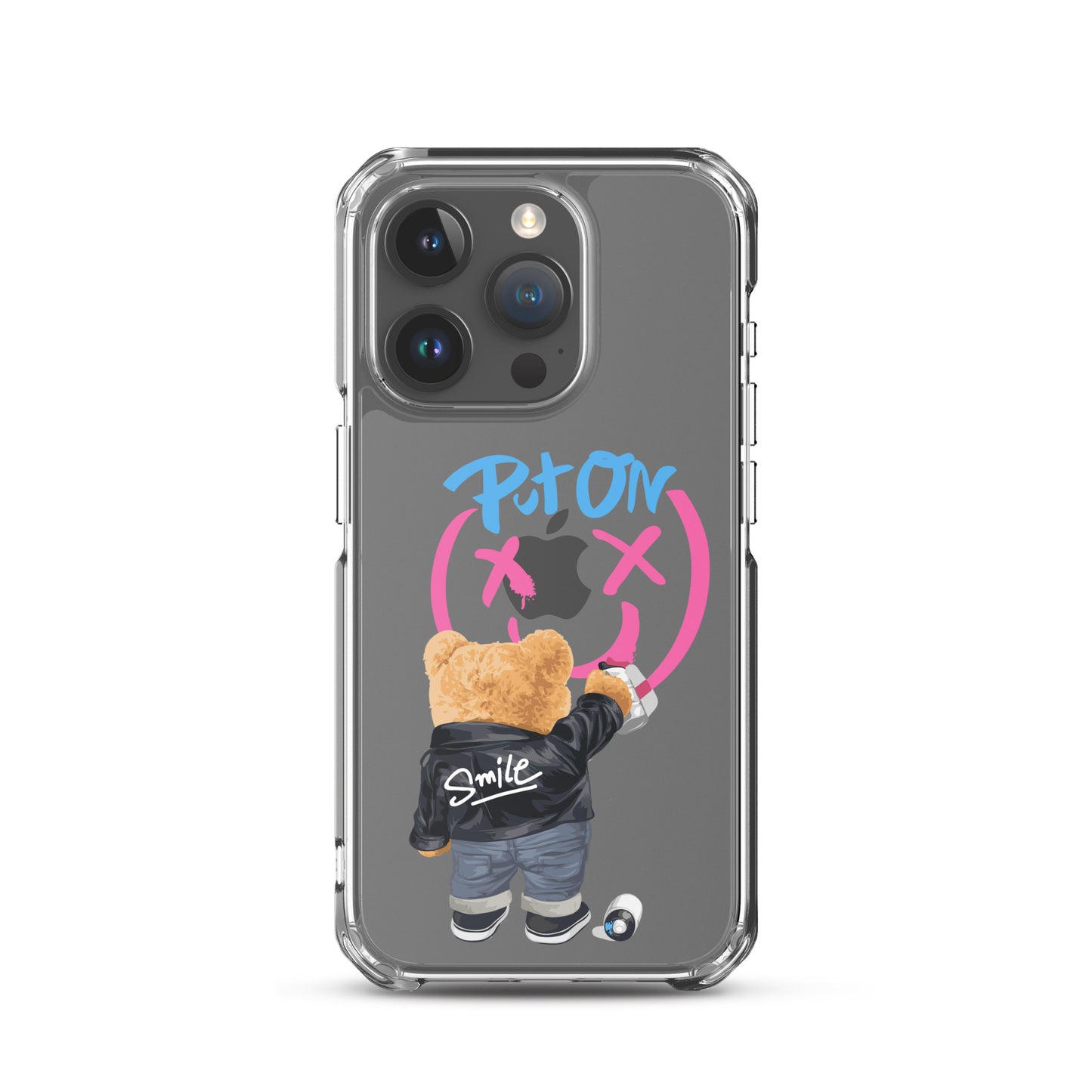 Put on Smile Bear Street Clear Case for iPhone®