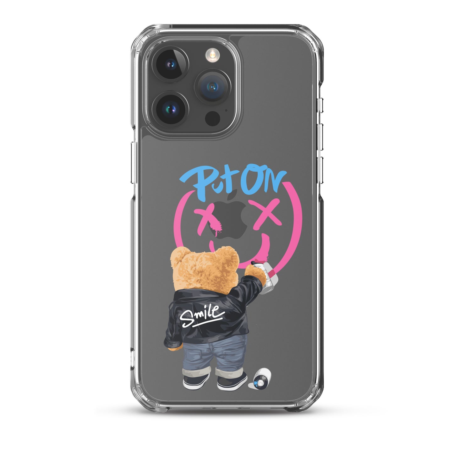 Put on Smile Bear Street Clear Case for iPhone®