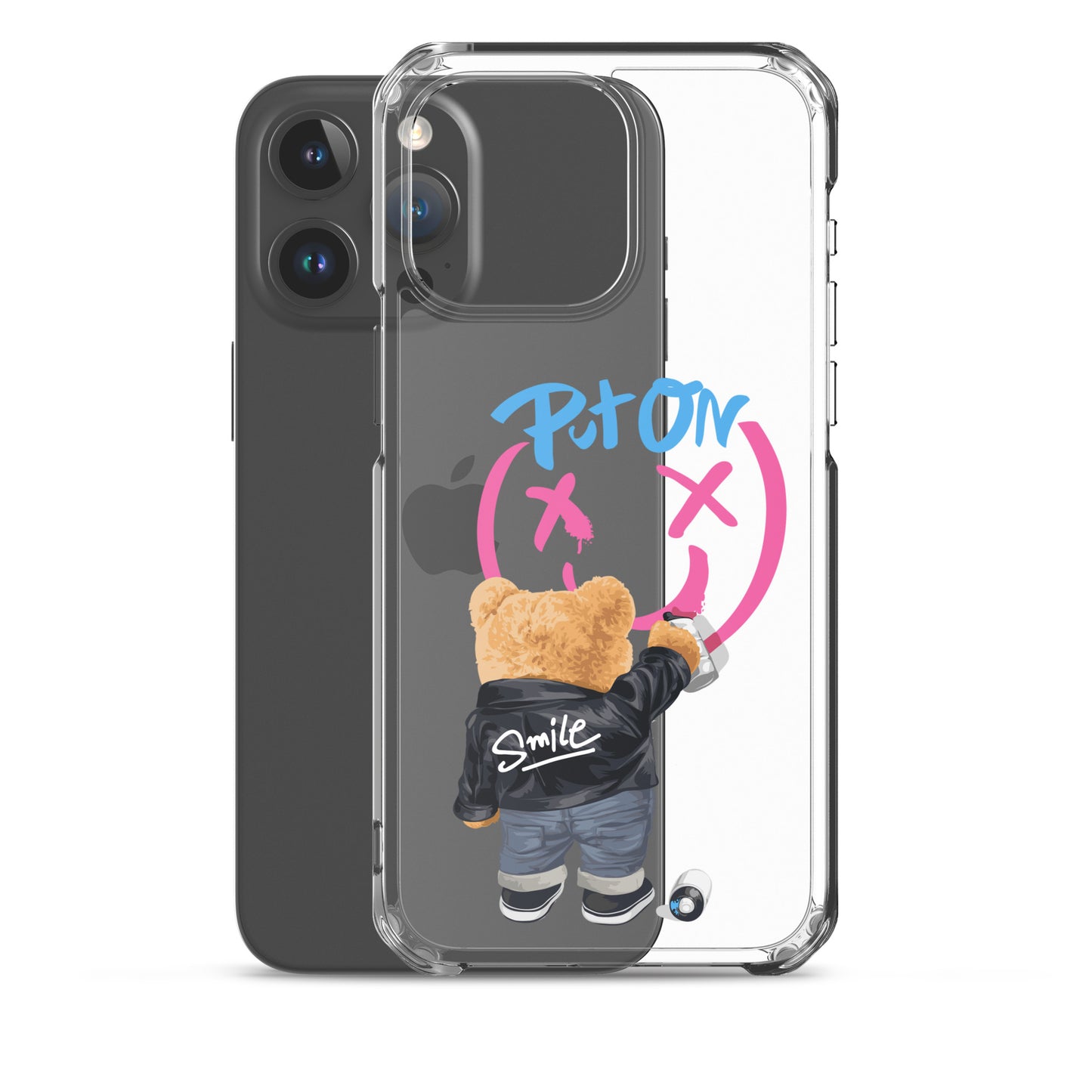 Put on Smile Bear Street Clear Case for iPhone®