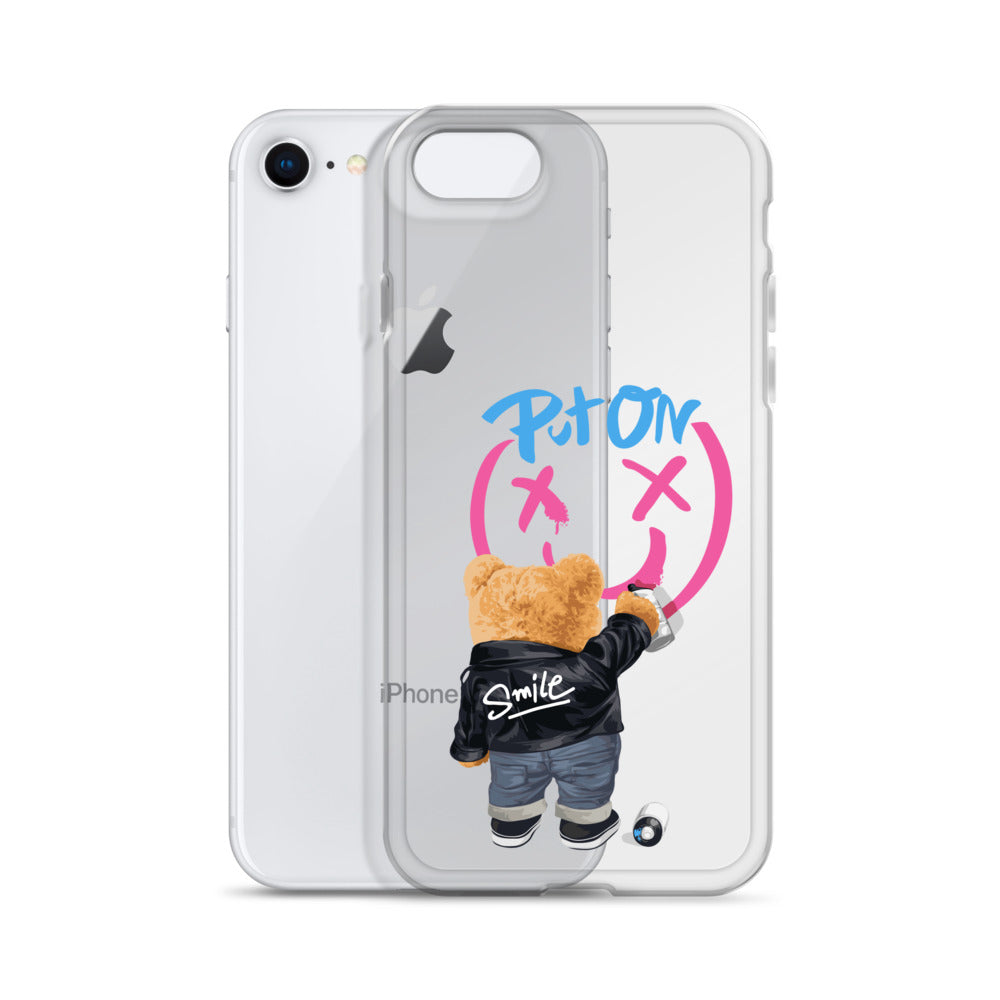 Put on Smile Bear Street Clear Case for iPhone®