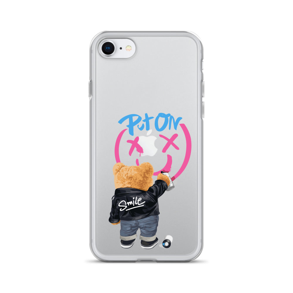 Put on Smile Bear Street Clear Case for iPhone®