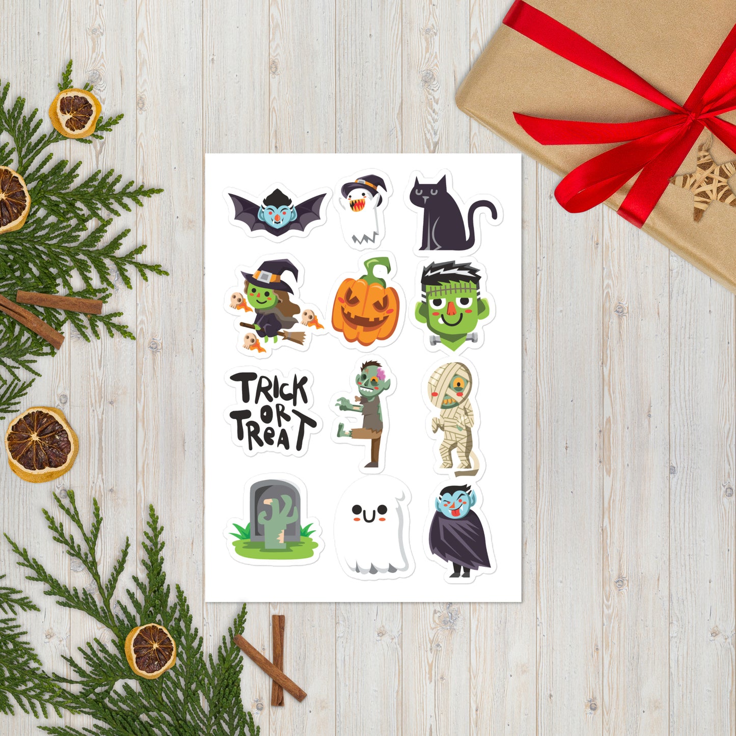 Halloween Cute Characters Sticker sheet