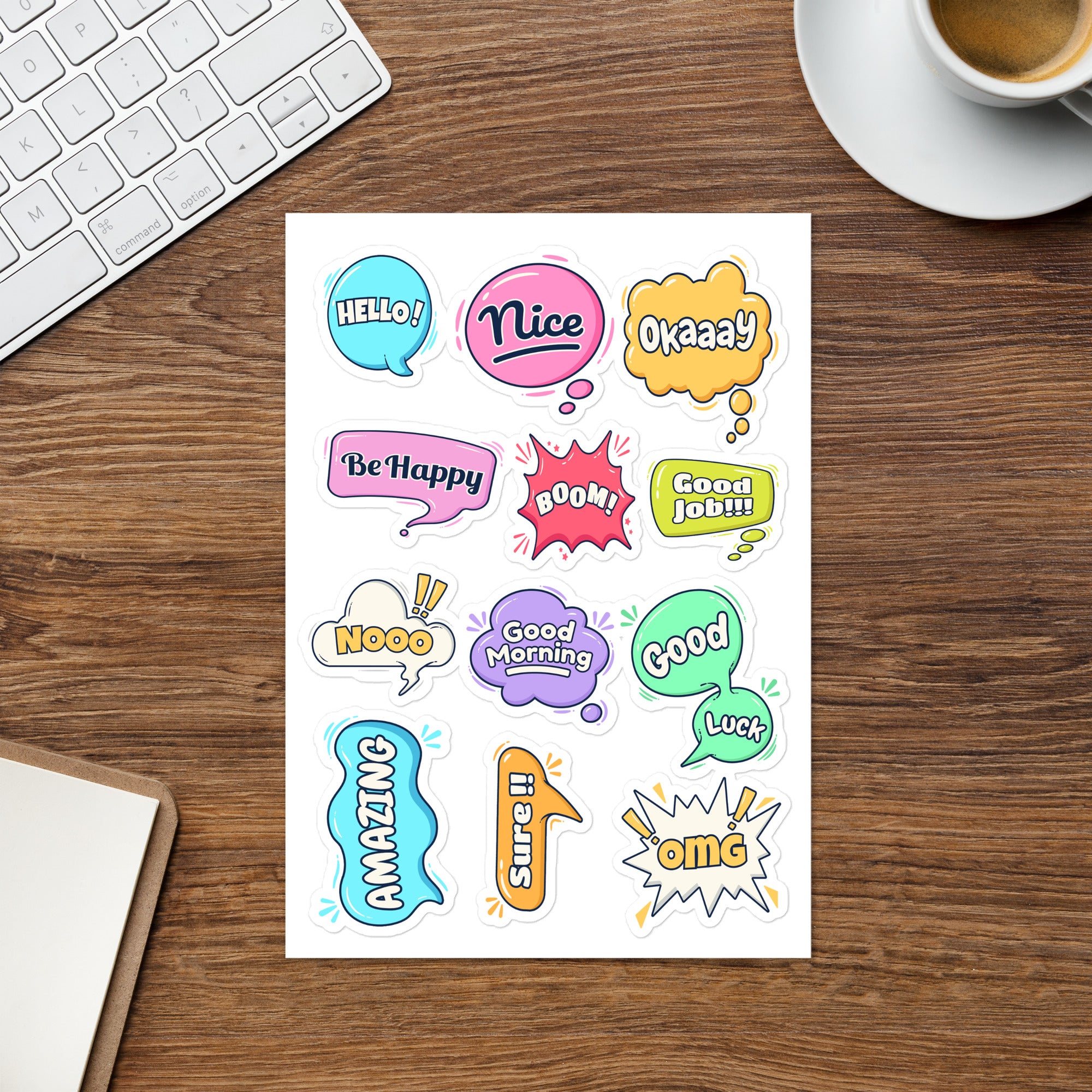 Comic Speech Bubble Sticker sheet