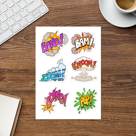 Comic Sound Effects Sticker sheet