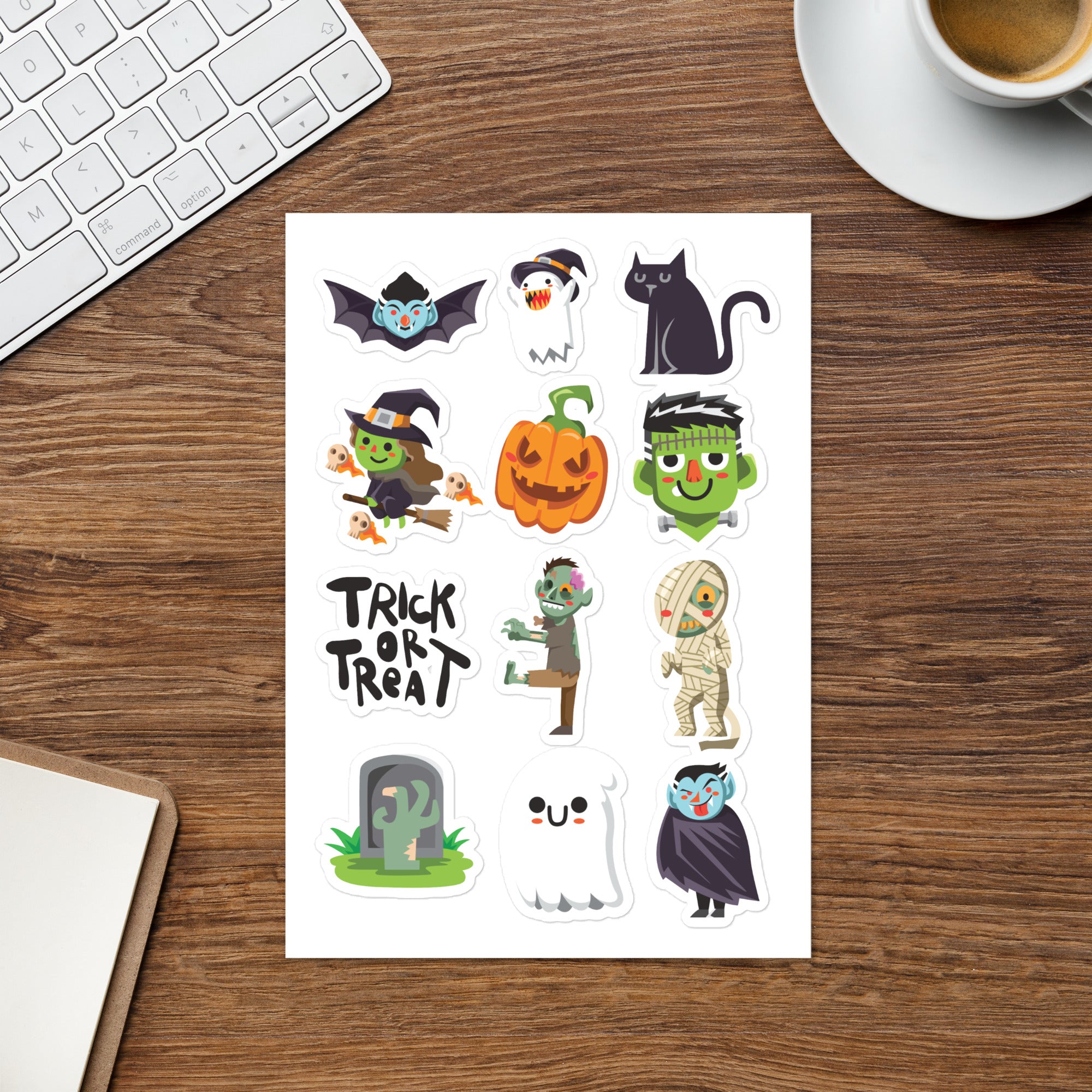 Halloween Cute Characters Sticker sheet