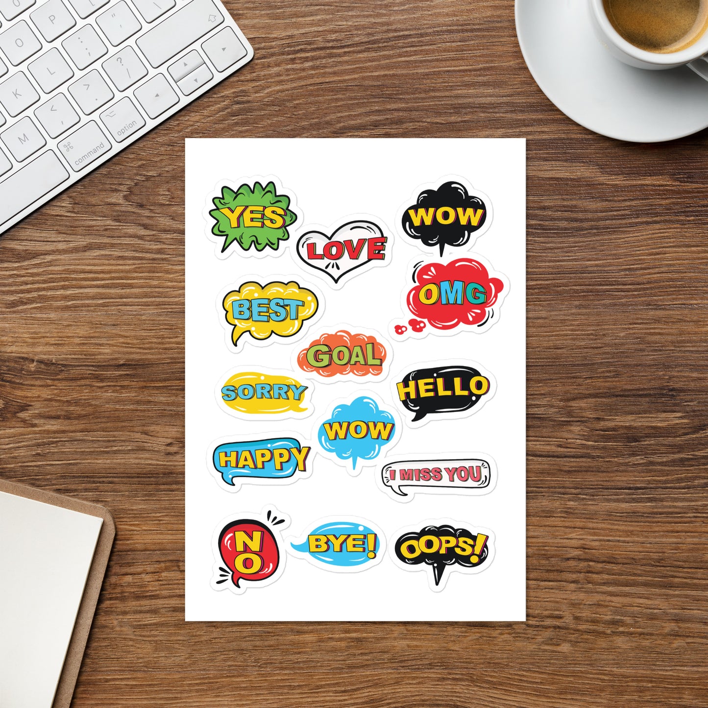 Comic Bubbles Sticker sheet