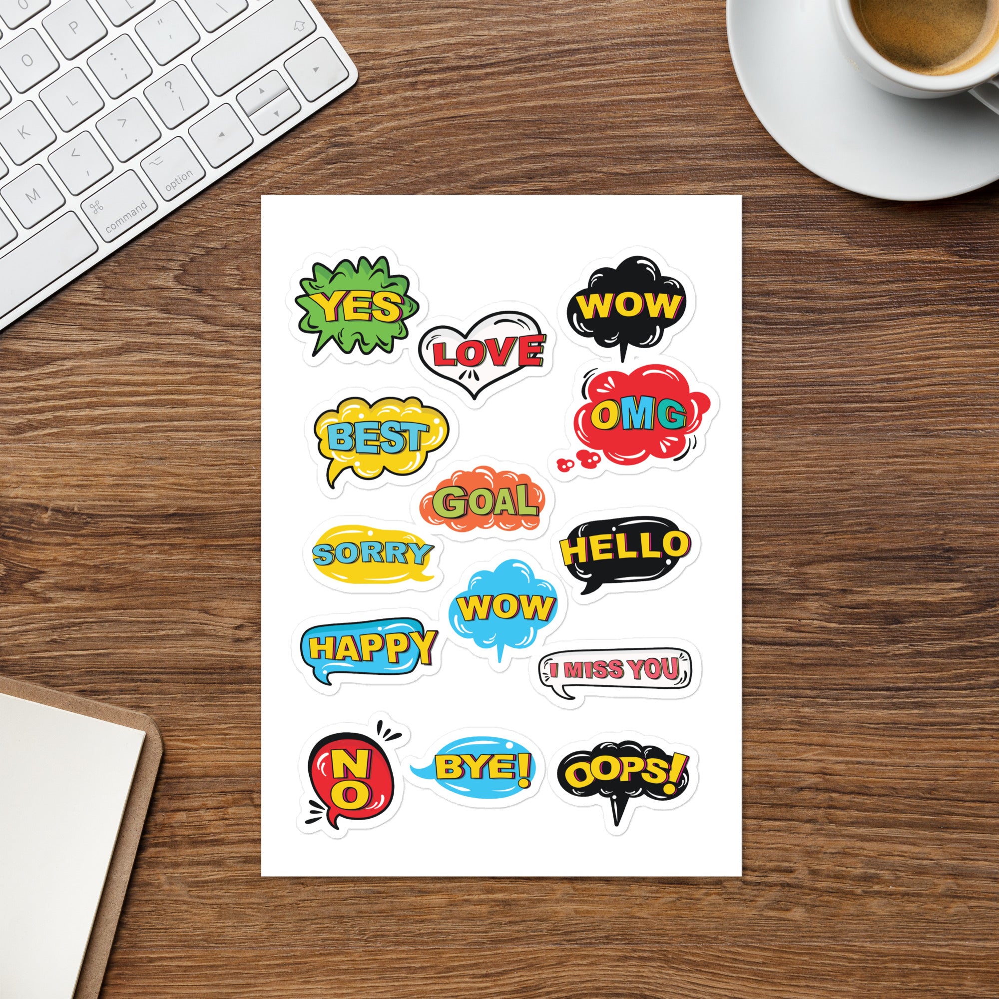 Comic Bubbles Sticker sheet