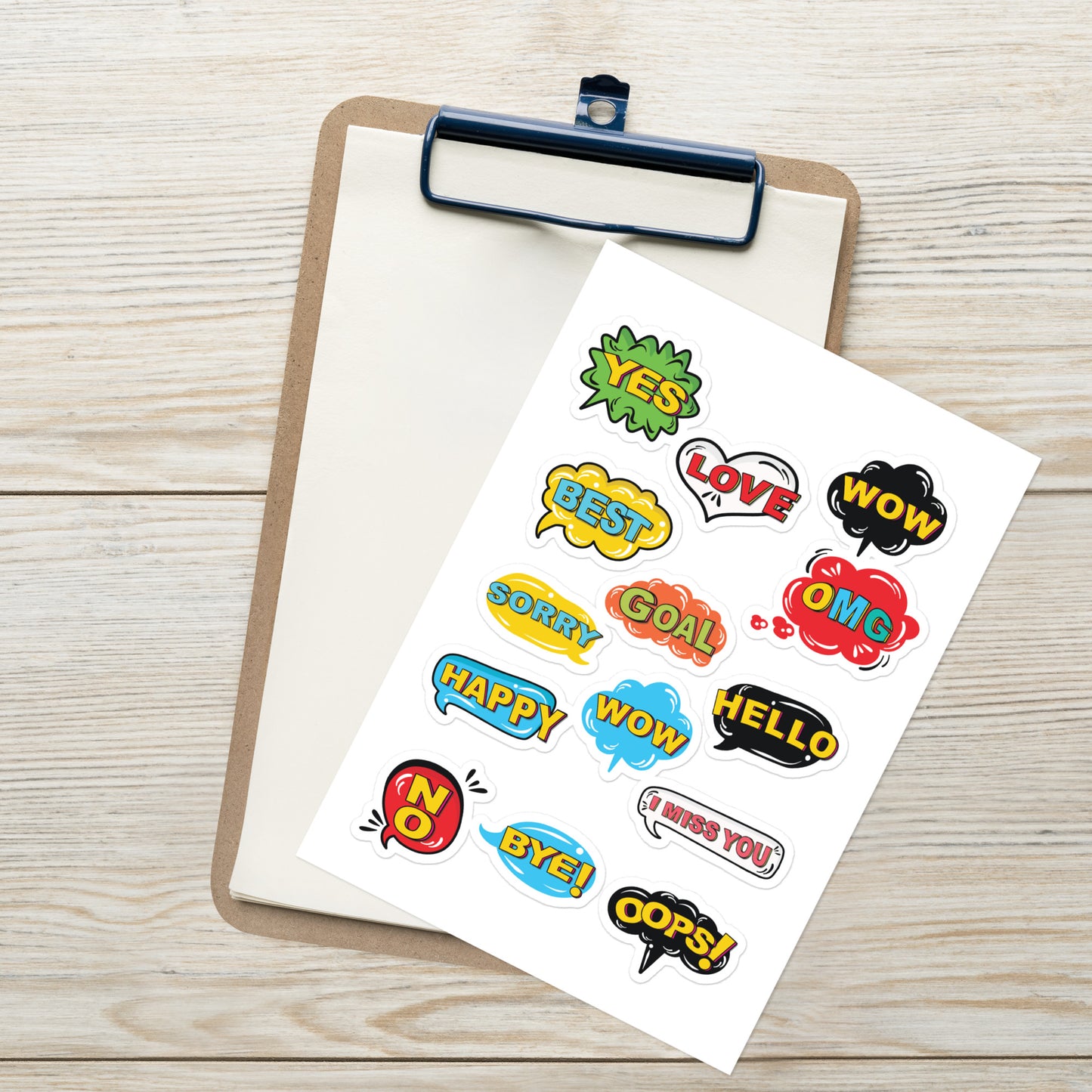 Comic Bubbles Sticker sheet